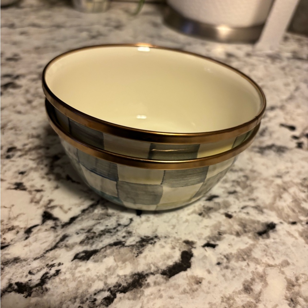 MacKenzie-Childs Gold and Cream Dinnerware Set